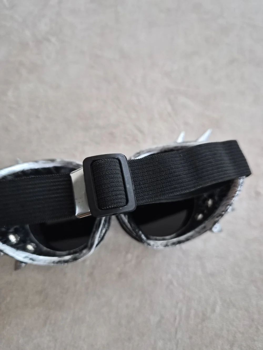 Silver Spiked Steampunk Cyberpunk Rave Goggles